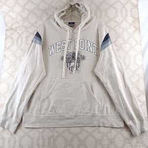 VINTAGE MV Sport West Point Hoodie Sweatshirt Mens Large Gray Pullover